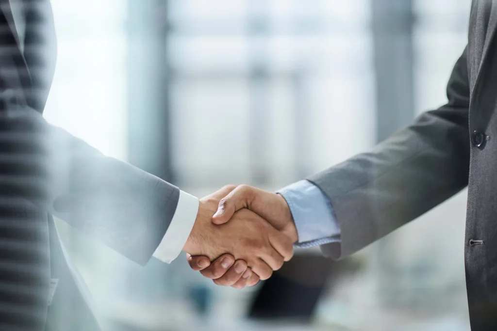 Businessman handshake for business